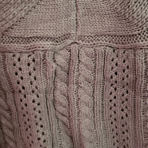 Luvyle Charcoal Gray Wide Neck Off the Shoulder Sweater with Knit Detail Size M - Picture 7 of 8